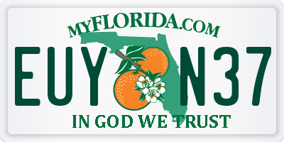 FL license plate EUYN37