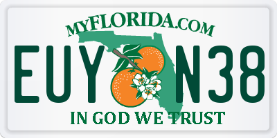 FL license plate EUYN38