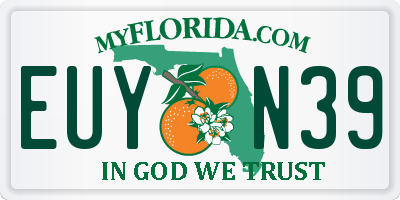 FL license plate EUYN39