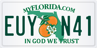 FL license plate EUYN41