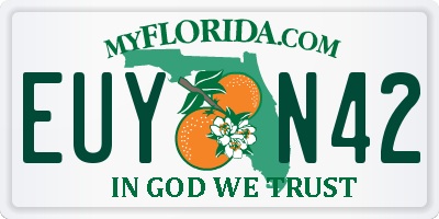 FL license plate EUYN42