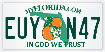 FL license plate EUYN47