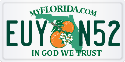 FL license plate EUYN52