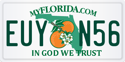 FL license plate EUYN56