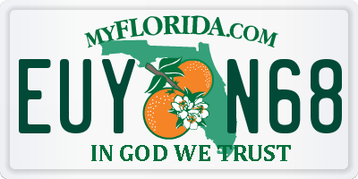 FL license plate EUYN68