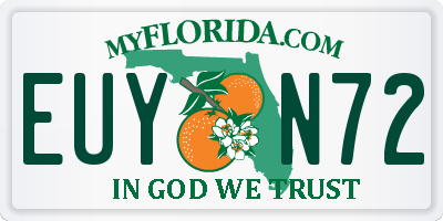 FL license plate EUYN72