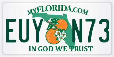 FL license plate EUYN73