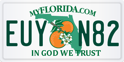 FL license plate EUYN82