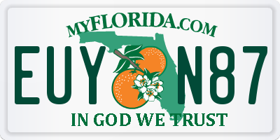 FL license plate EUYN87