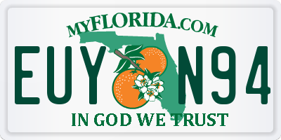 FL license plate EUYN94