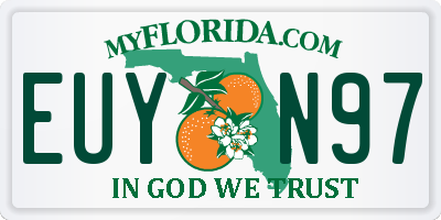 FL license plate EUYN97