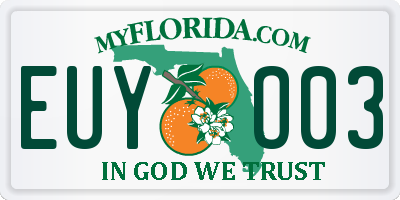 FL license plate EUYO03