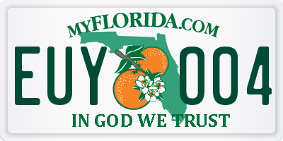 FL license plate EUYO04