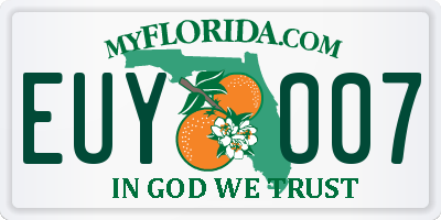 FL license plate EUYO07