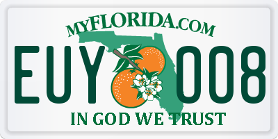 FL license plate EUYO08