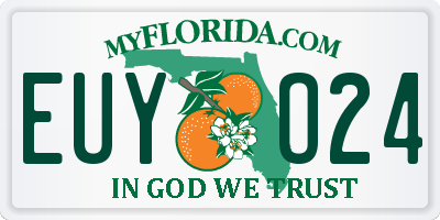 FL license plate EUYO24
