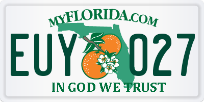 FL license plate EUYO27