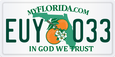 FL license plate EUYO33