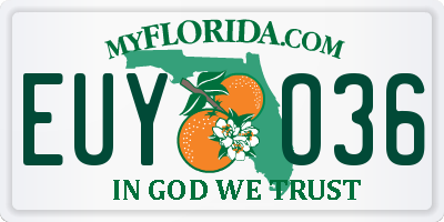 FL license plate EUYO36