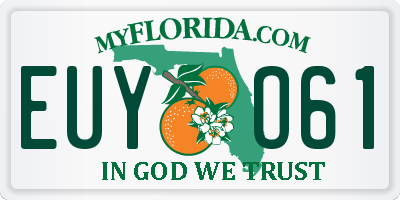 FL license plate EUYO61