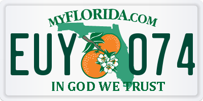 FL license plate EUYO74