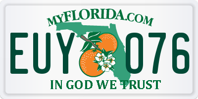 FL license plate EUYO76