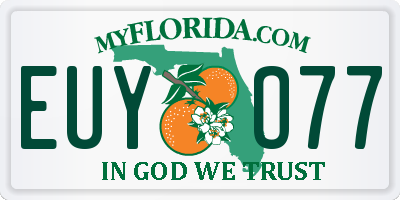 FL license plate EUYO77