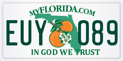 FL license plate EUYO89