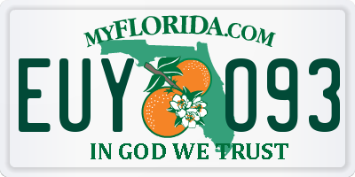 FL license plate EUYO93