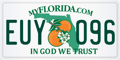 FL license plate EUYO96