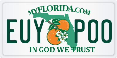 FL license plate EUYP00