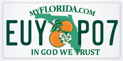 FL license plate EUYP07
