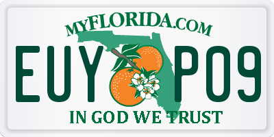 FL license plate EUYP09
