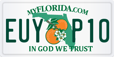 FL license plate EUYP10