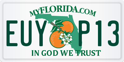 FL license plate EUYP13