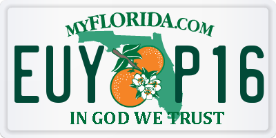 FL license plate EUYP16