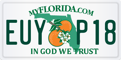 FL license plate EUYP18
