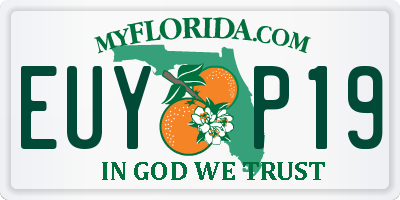 FL license plate EUYP19