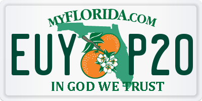 FL license plate EUYP20