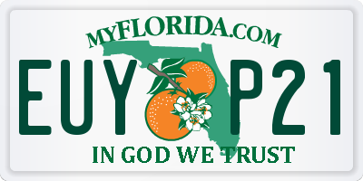 FL license plate EUYP21