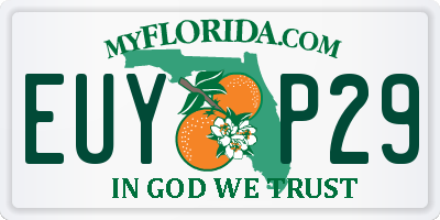 FL license plate EUYP29