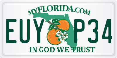 FL license plate EUYP34