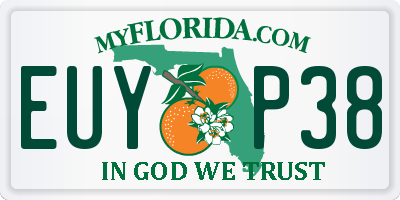 FL license plate EUYP38