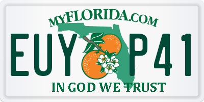 FL license plate EUYP41