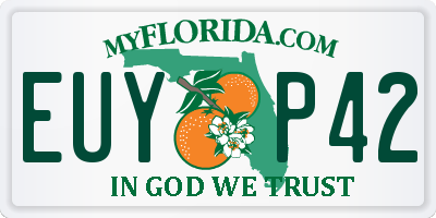 FL license plate EUYP42