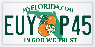 FL license plate EUYP45