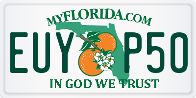 FL license plate EUYP50