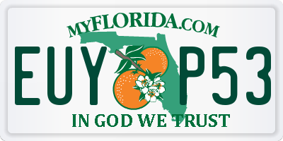 FL license plate EUYP53