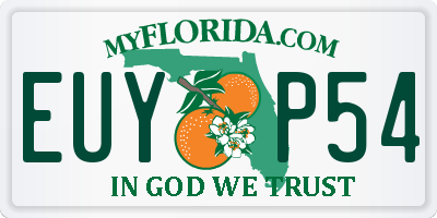 FL license plate EUYP54