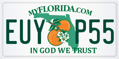 FL license plate EUYP55